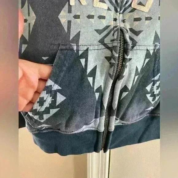Polo Ralph Lauren Zip Up Hoodie Tribal Aztec Print Size‎ 7 - Picture 4 of 7